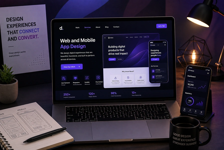 Web and Mobile app design at Excelsior Technologies