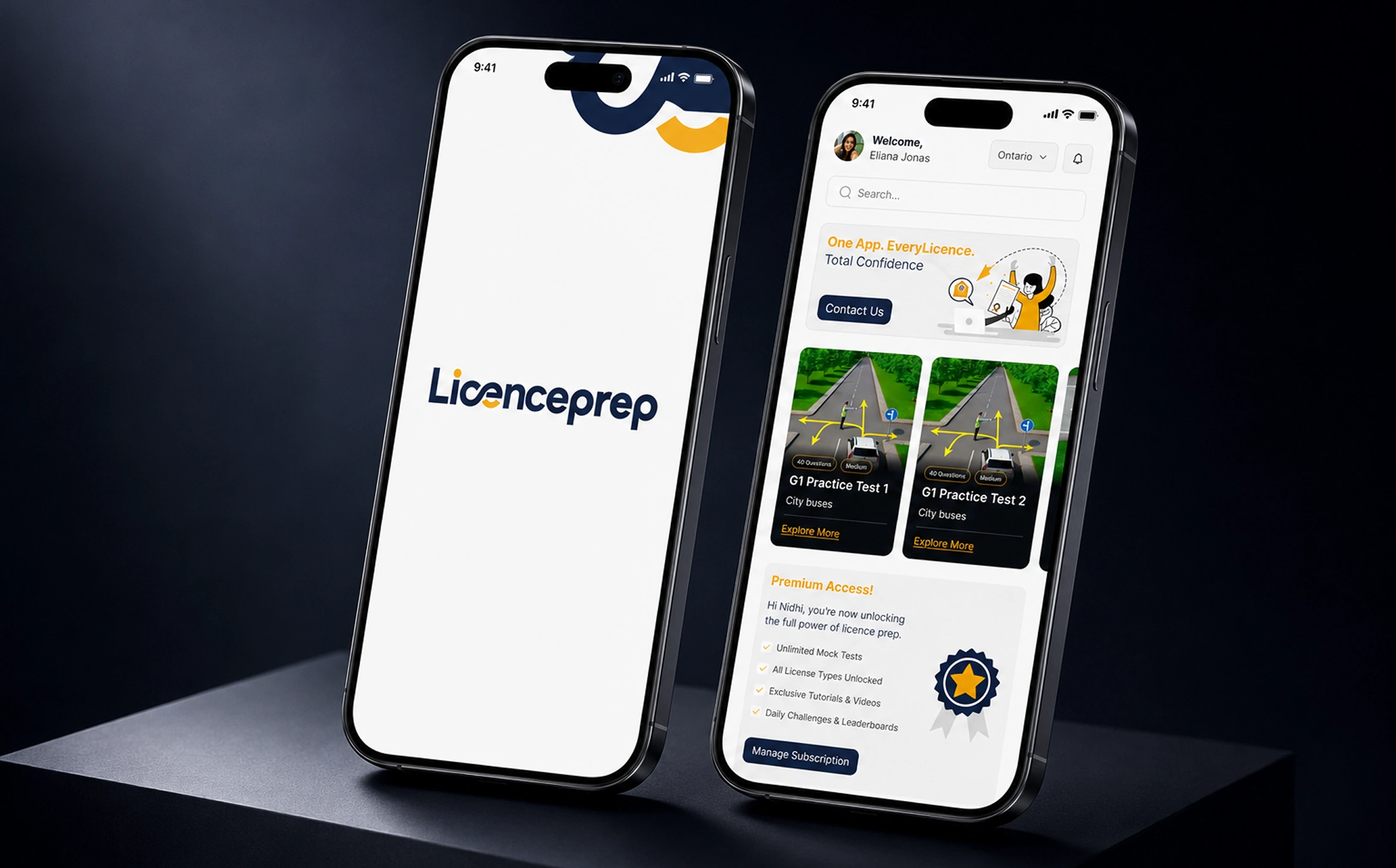 The Licenceprep course-discovery screen