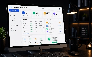 An engineer reviewing application monitoring dashboards