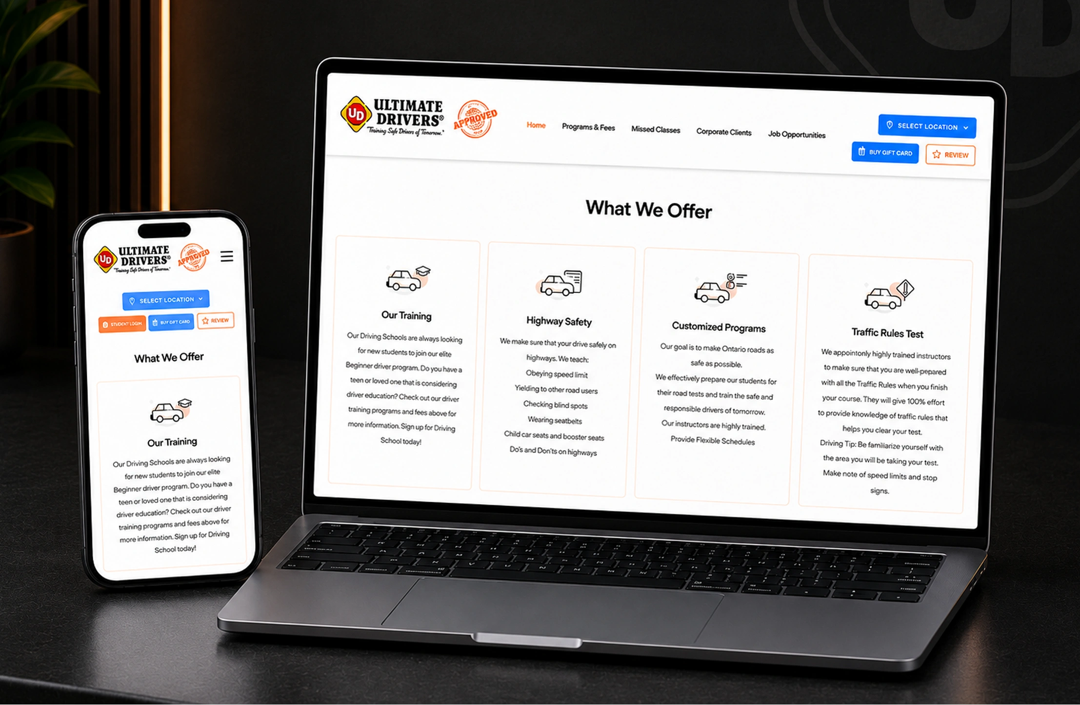 The Ultimate Drivers app held in a hand